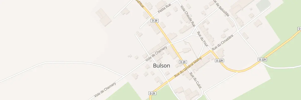 Plan du 6 Vc de Chemery à Bulson