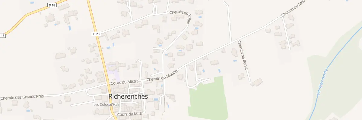 Plan du 9010 Le Trible à Richerenches