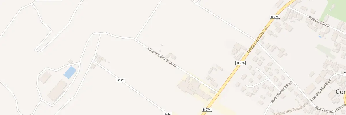 Plan du 2 Che des Essarts à Comblanchien