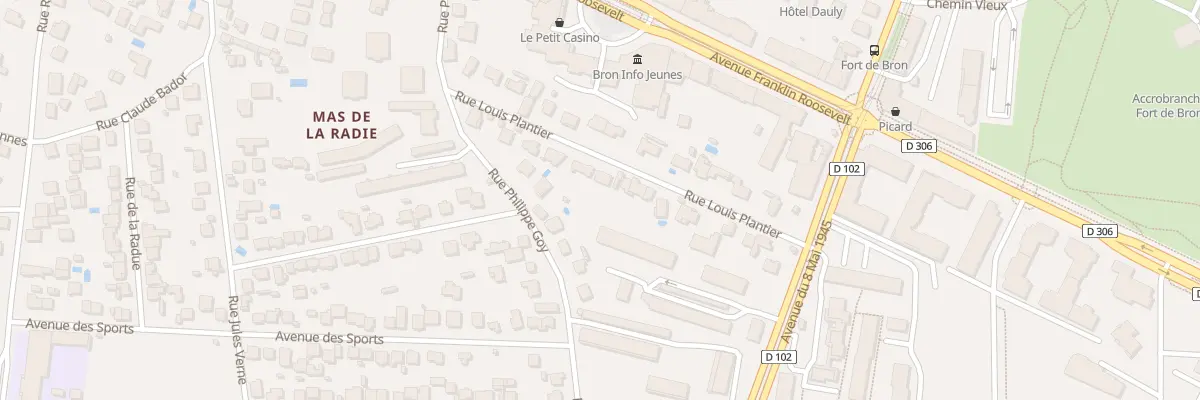 Plan du 8B Rue Louis Plantier à Bron
