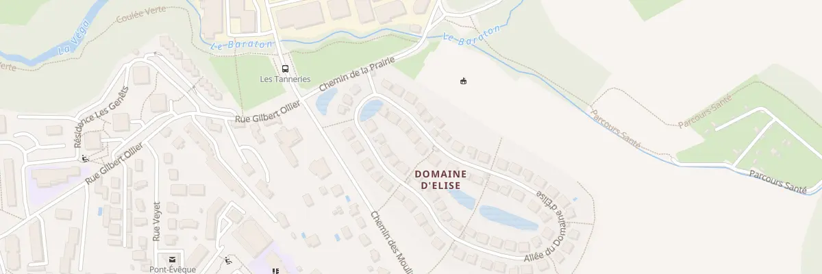 Plan du 100 All du Domaine d’Élise à Pont-Évêque