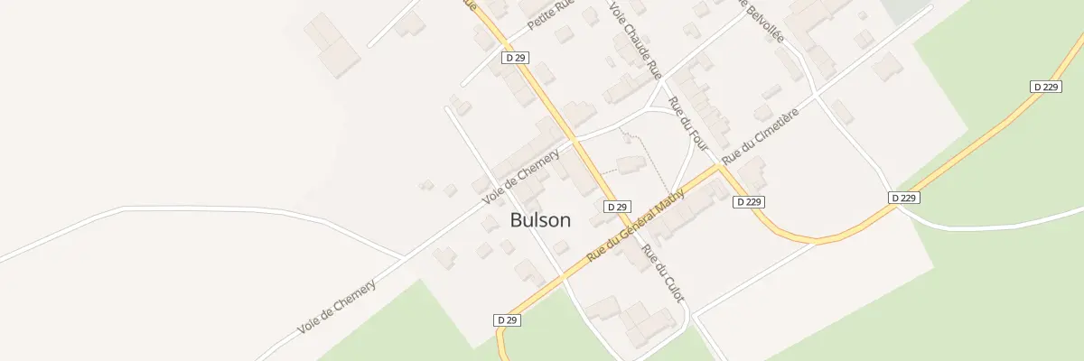 Plan du 1 Vc de Chemery à Bulson