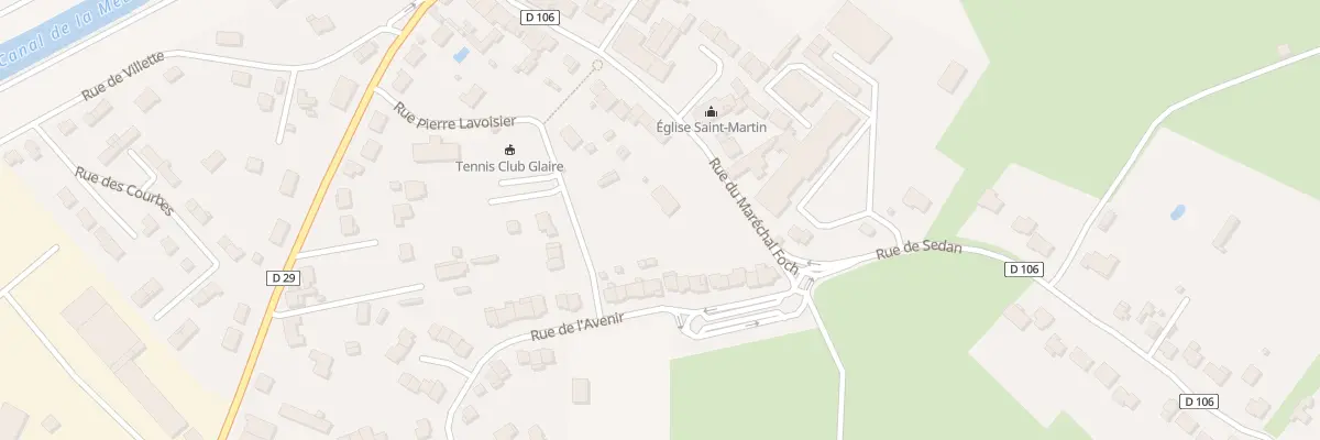 Plan du 34 Rue du Marechal Foch à Glaire