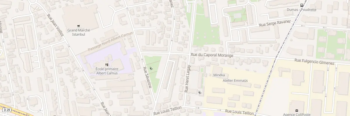 Plan du 2 Rue Caporal Morange à Villeurbanne