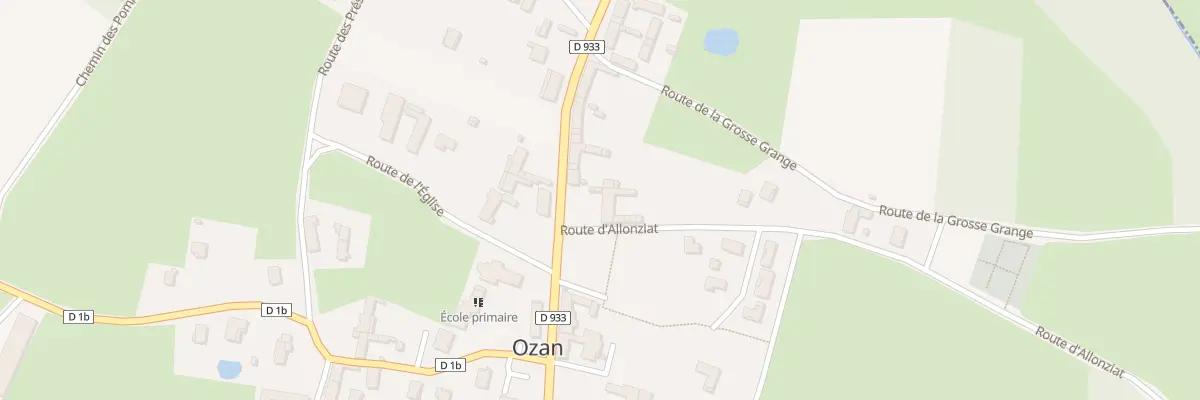 Plan de La Grosse Grange à Ozan