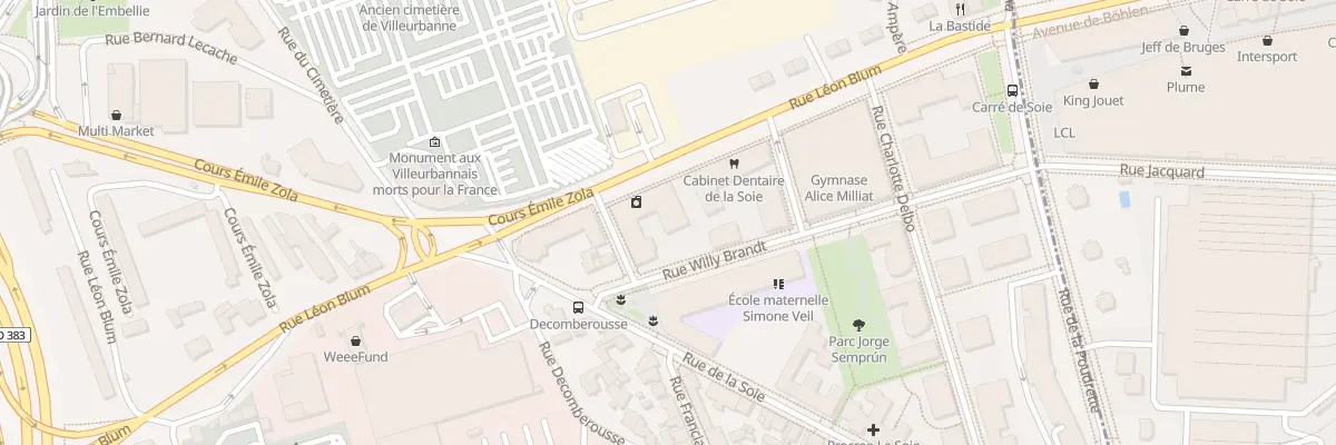 Plan du 1 Rue Francia à Villeurbanne