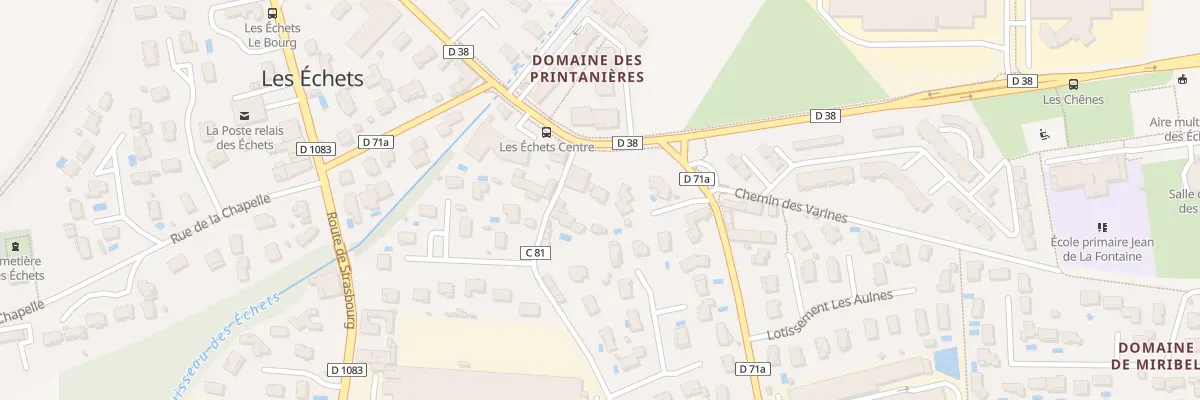 Plan du 280 Rte de Tramoyes - Les Echets à Miribel
