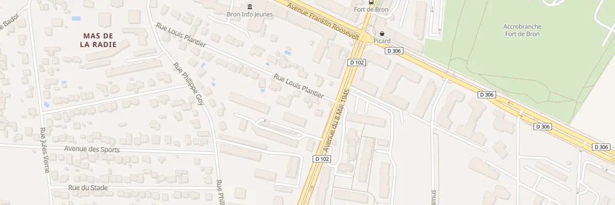 Plan du 22 Rue Louis Plantier à Bron