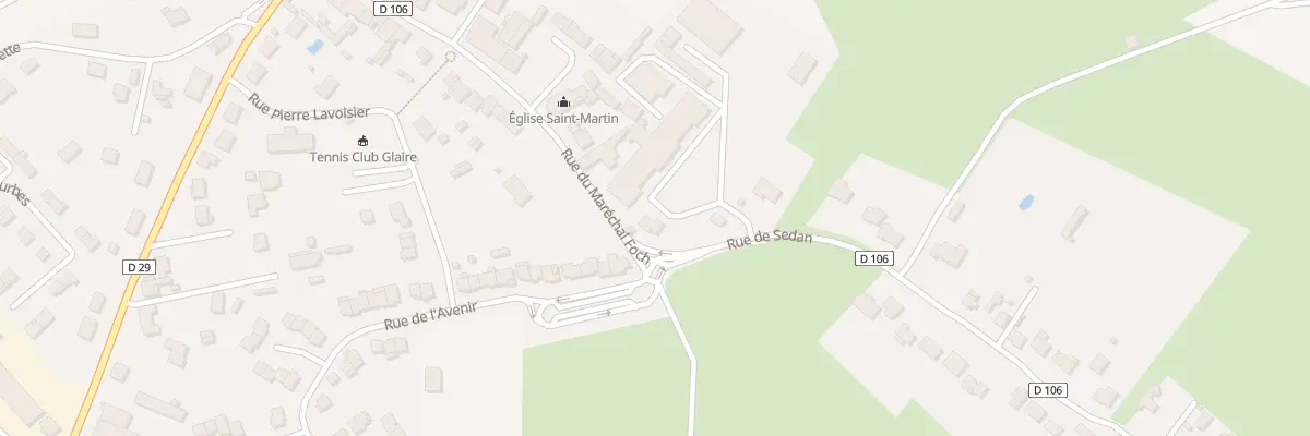 Plan du 1 Rue de Sedan à Glaire