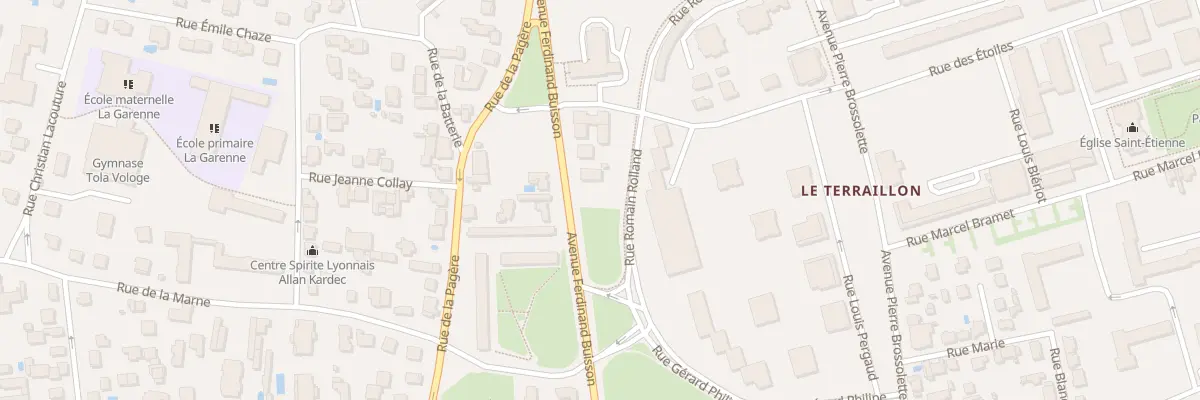 Plan du 7 Rue Romain Rolland à Bron