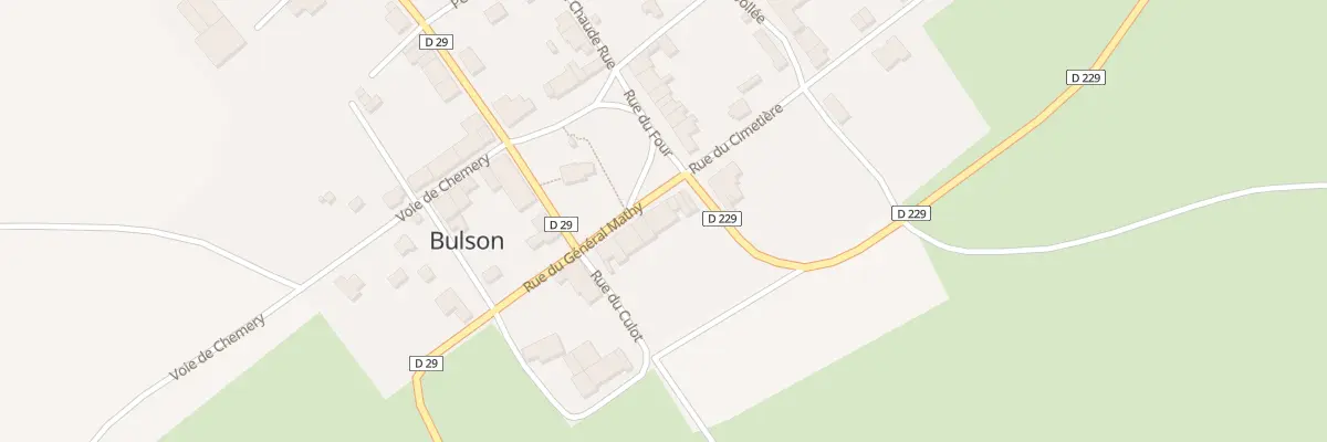 Plan du 1 Rue du General Mathy à Bulson