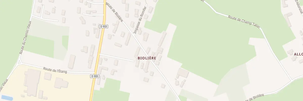 Plan du 223 Rte de Biolière à Ozan