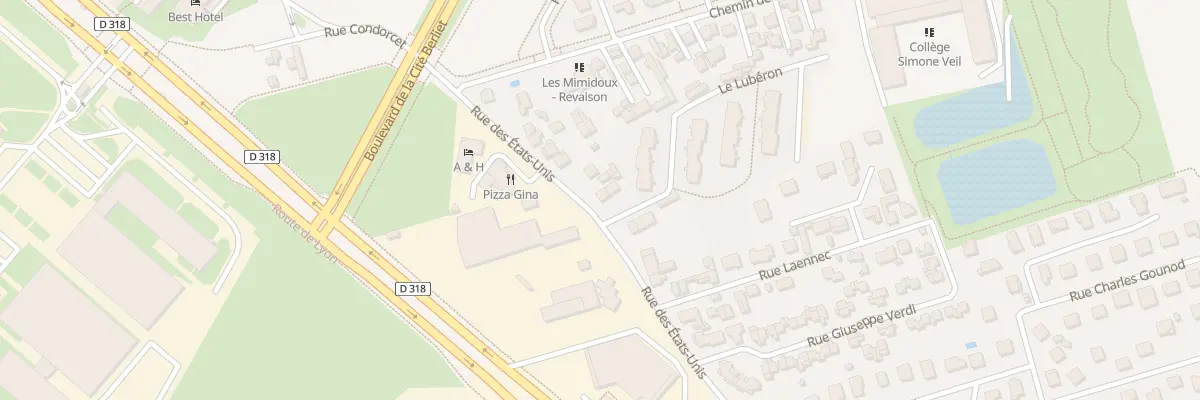 Plan du 70 Rue des Etats Unis à Saint-Priest