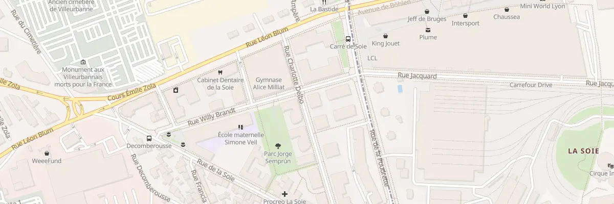 Plan du 7 Rue Charlotte Delbo à Villeurbanne