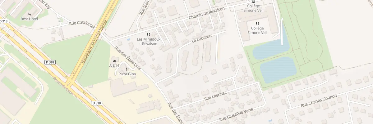 Plan du 68 Rue des Etats Unis à Saint-Priest