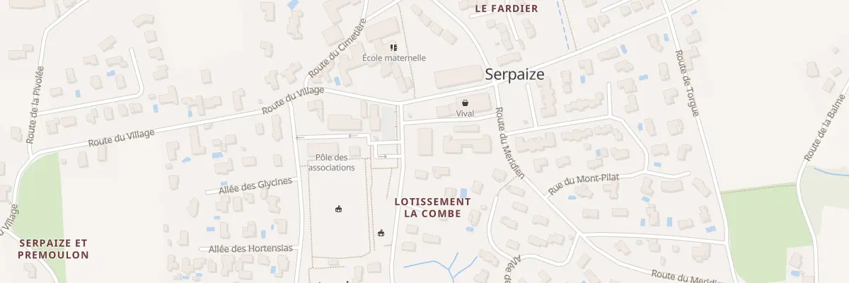 Plan du 51 Rte du Valeron à Serpaize