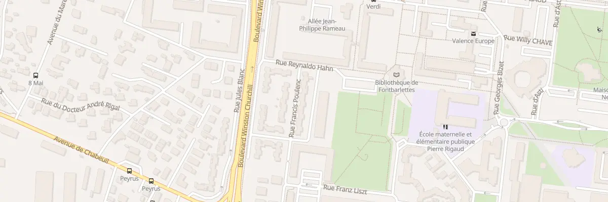Plan du 4 Rue Reynaldo Hahn à Valence