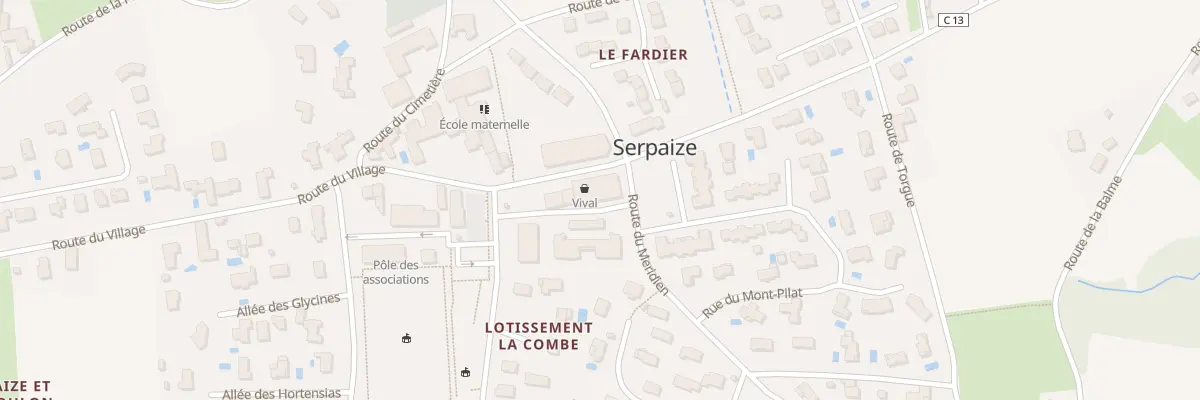 Plan du 25 Rte du Village à Serpaize