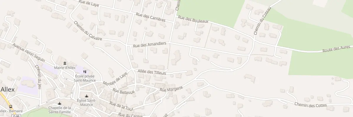 Plan de All des Tilleuls à Allex