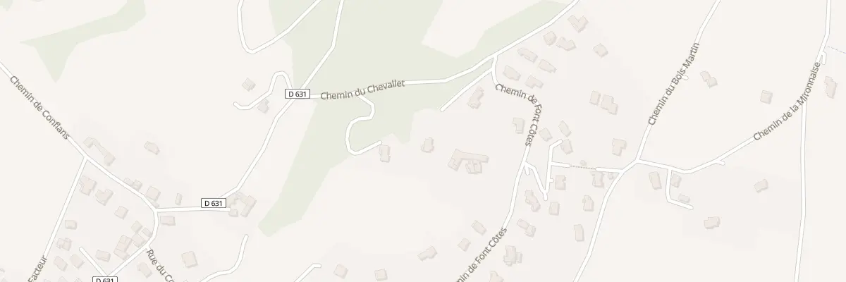 Plan du 595 Che de Font-côtes à Chanos-Curson