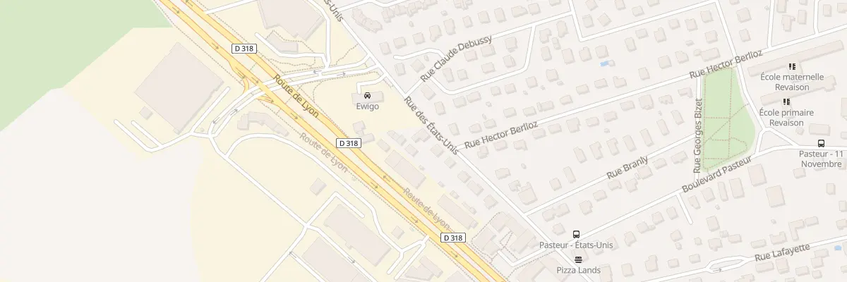 Plan du 43 Rue des Etats Unis à Saint-Priest