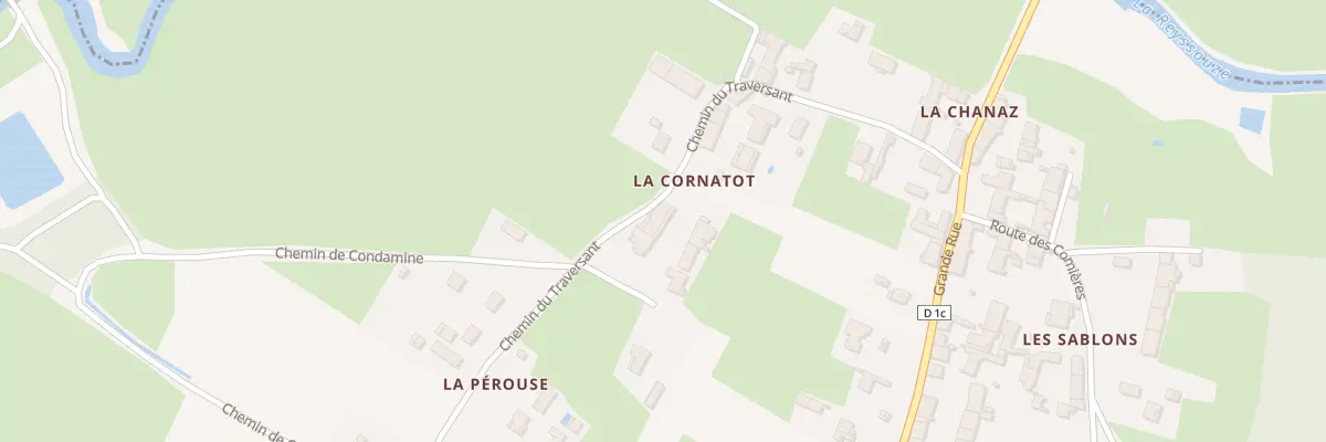 Plan du 284 Che du Traversant à Reyssouze