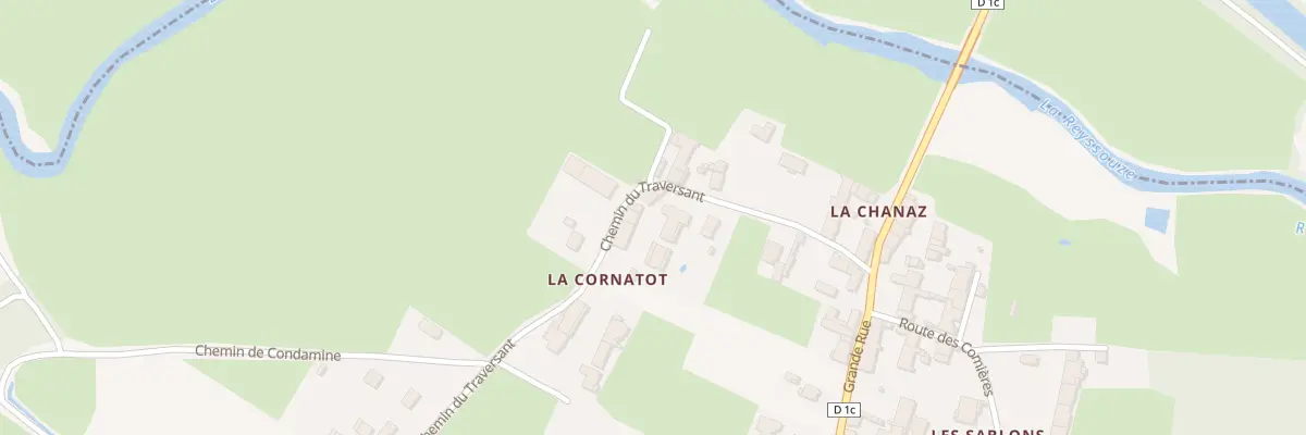 Plan du 161 Che du Traversant à Reyssouze