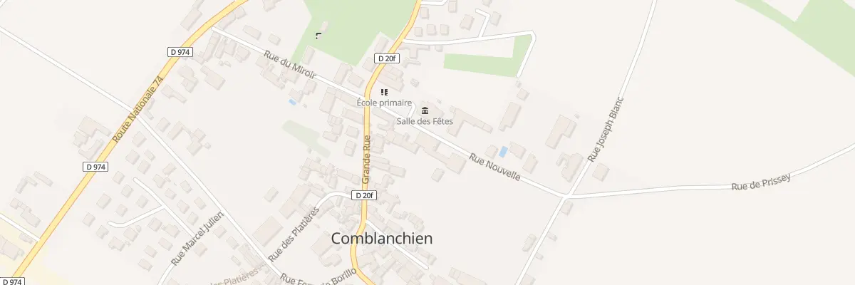 Plan du 10 Rue Nouvelle à Comblanchien