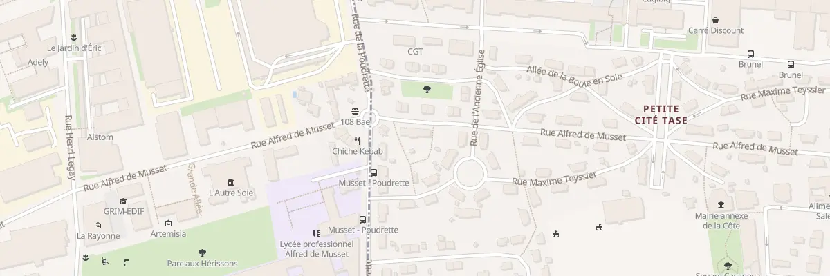 Plan du 4 Rue Alfred de Musset à Vaulx-en-Velin