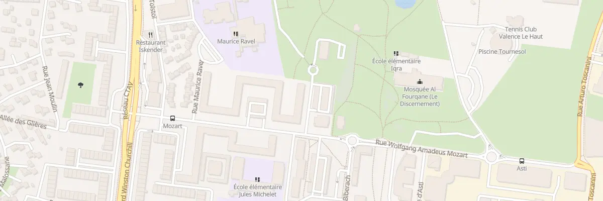 Plan du 43 Rue Wolfgang Amadeus Mozart à Valence