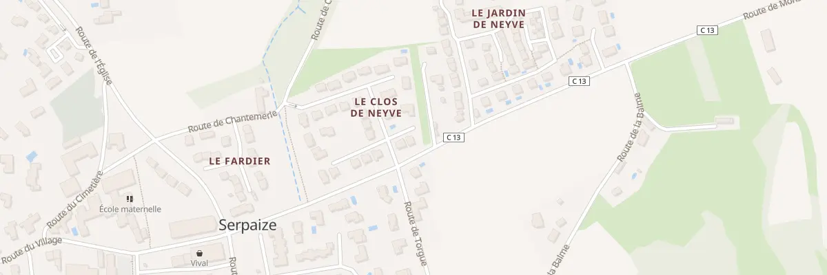 Plan du 2 Neyve à Serpaize
