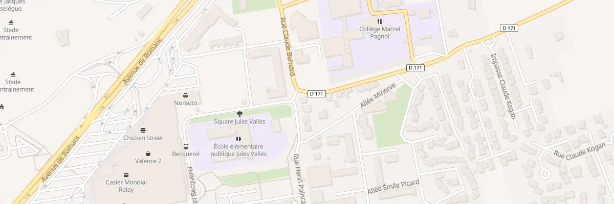 Plan du 37 Rue Claude Bernard à Valence