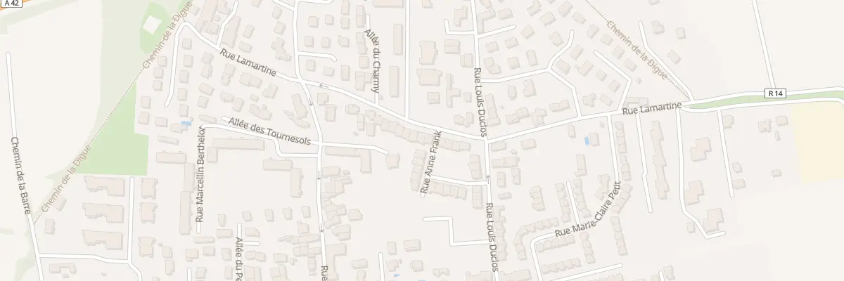 Plan du 34 Rue Lamartine à Vaulx-en-Velin