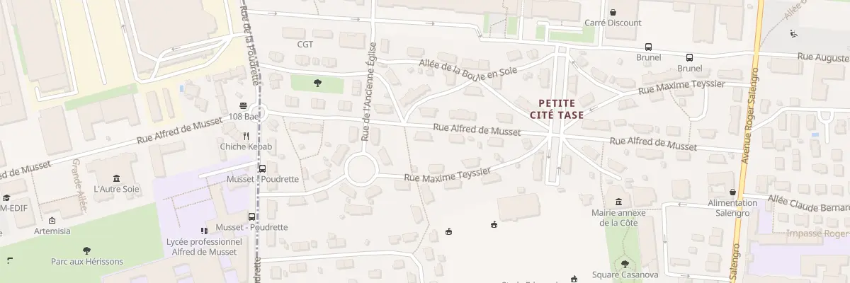 Plan du 18 Rue Alfred de Musset à Vaulx-en-Velin