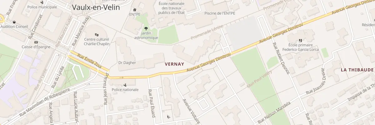 Plan du 22 Av Georges Dimitrov à Vaulx-en-Velin