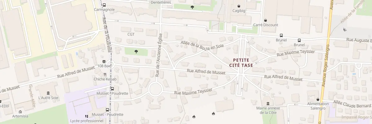 Plan du 15 Rue Alfred de Musset à Vaulx-en-Velin