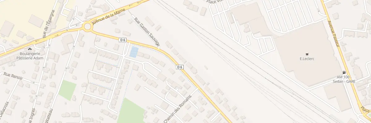 Plan du 9 Rue Gaston Sauvage à Sedan