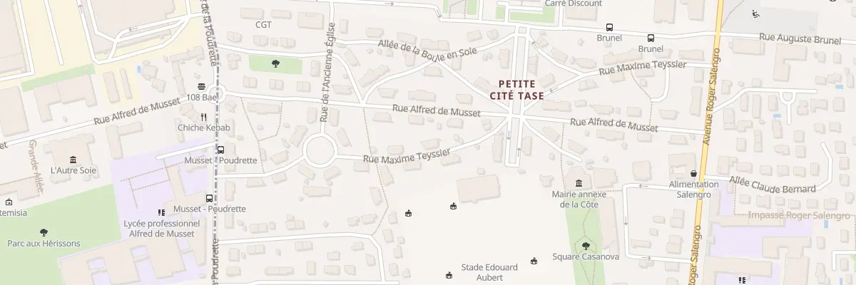 Plan du 5 Rue Maxime Teyssier à Vaulx-en-Velin