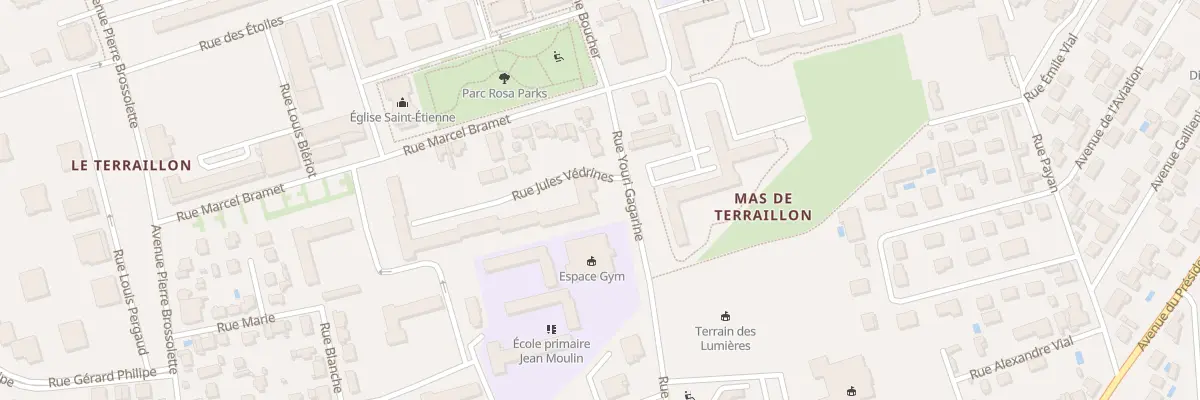 Plan du 5 Rue Jules Védrines à Bron