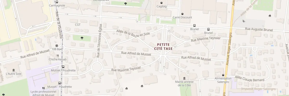 Plan du 25 Rue Alfred de Musset à Vaulx-en-Velin