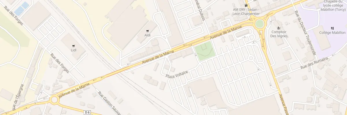 Plan du 17 Av de la Marne à Sedan