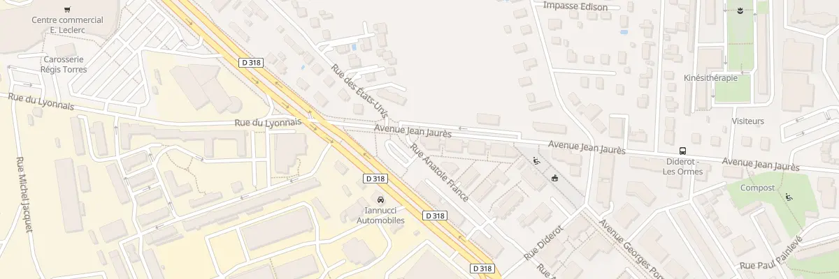 Plan du 94 Rue Anatole France à Saint-Priest
