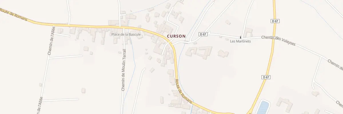 Plan de Village de Curson à Chanos-Curson
