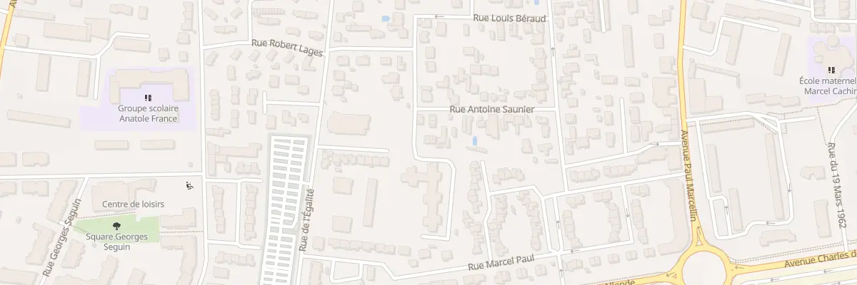 Plan du 10 Rue Antoine Saunier à Vaulx-en-Velin