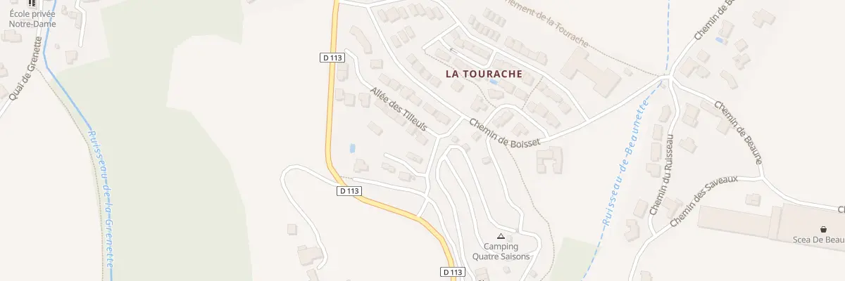 Plan du 15 All des Tilleuls à Grane