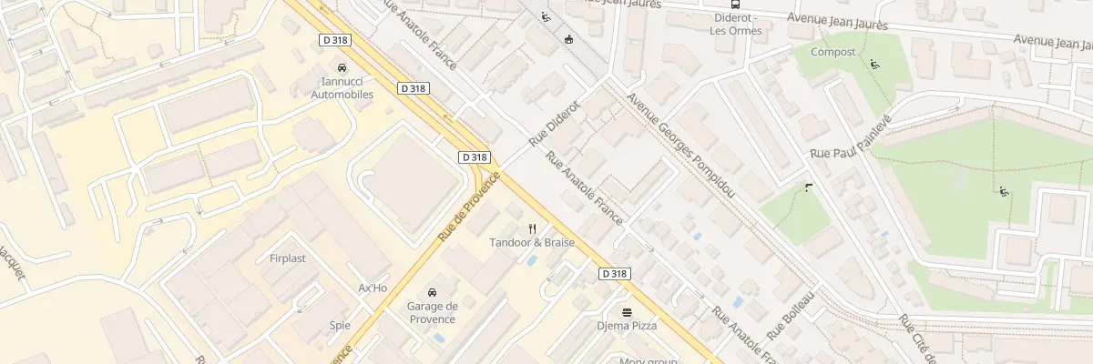 Plan du 91 Rue Anatole France à Saint-Priest