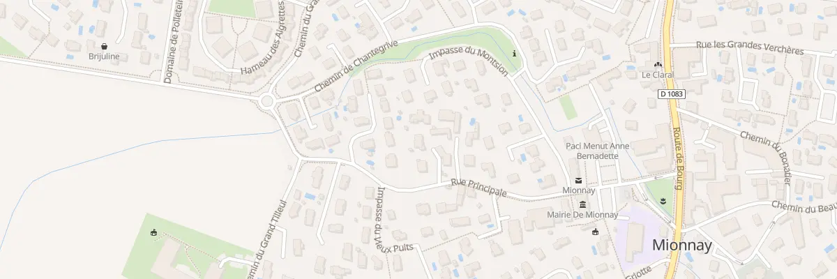 Plan du 290 Rue Principale à Mionnay