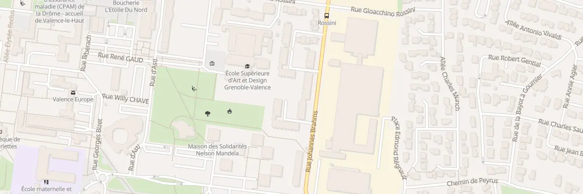 Plan du 14 Rue Johannes Brahms à Valence