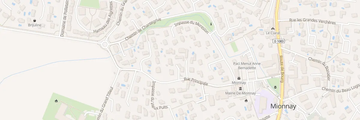 Plan du 268 Rue Principale à Mionnay