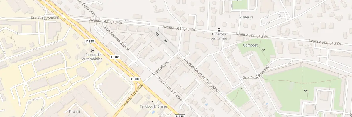 Plan du 88 Rue Anatole France à Saint-Priest